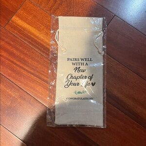 Beige Wine Gift Bag with Message New